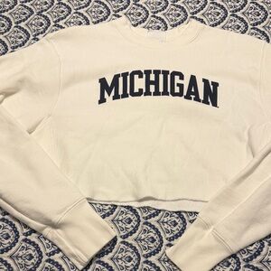 U of M cropped crewneck